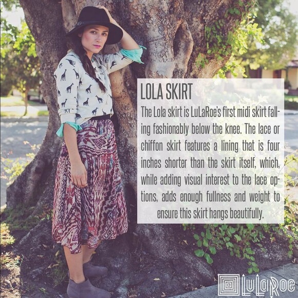 FINAL Price LuLaRoe Lola Midi Chiffon Skirt - Picture 6 of 8